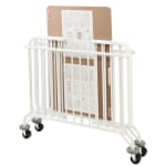 L.A. Baby ® Holiday Mini/Portable Folding Metal Crib Combo Set, White